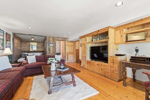 TV, fireplace, offices