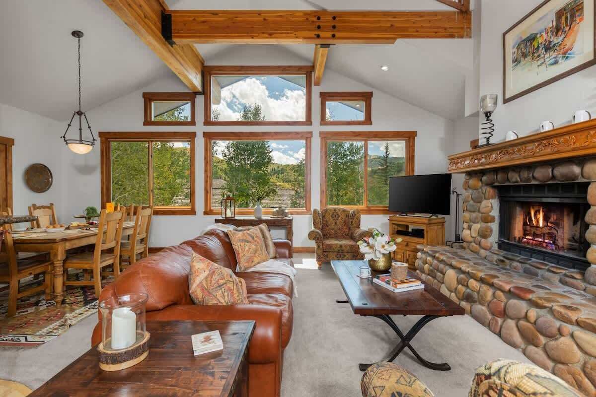 TV, fireplace, offices