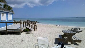 Sun-loungers, beach towels