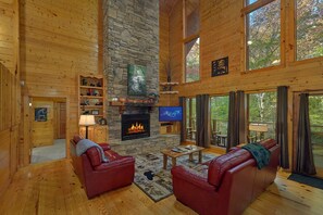 TV, fireplace, DVD player