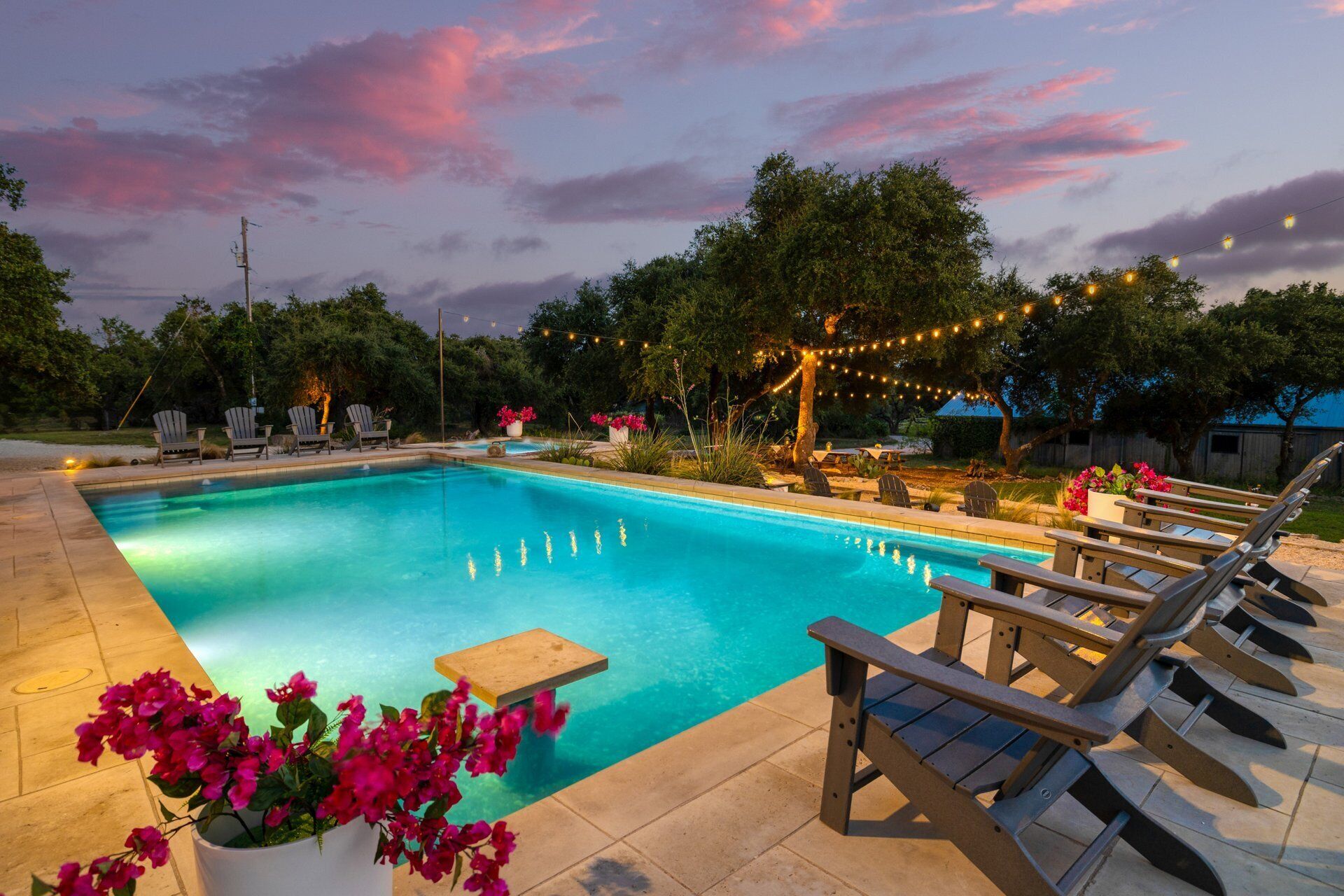 A heated pool