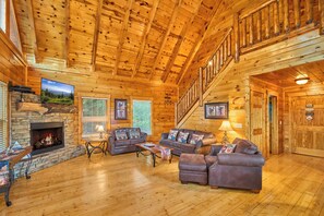 TV, fireplace, DVD player, table football