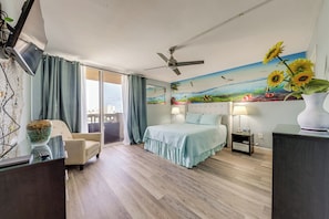 1 bedroom, desk, iron/ironing board, internet