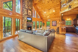 Fernseher, Kamin, DVD-Player