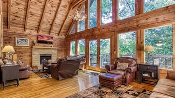 Fernseher, Kamin, Videospiele, DVD-Player