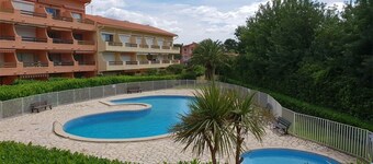 Argelès-sur-Mer: T3 Mezzanine, 6 pers, piscine, parking privé, animaux OK