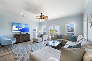 Smart TV, music library, video library - FOOTPRINTS IN THE SAND: Stunning Home w/ Pool, Guest House, and Gulf Views! (Santa Rosa Beach)