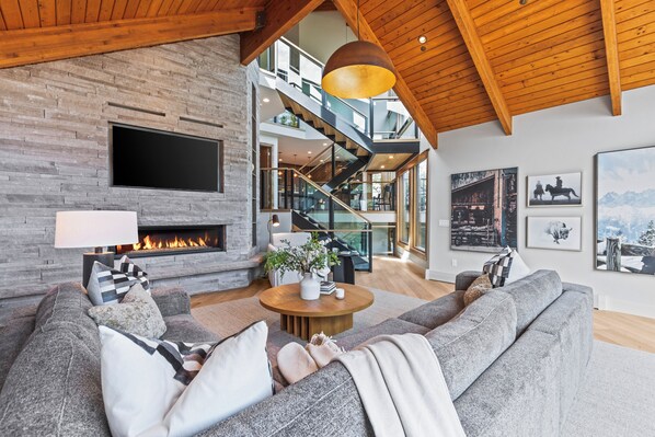 TV, fireplace, DVD player, ping pong