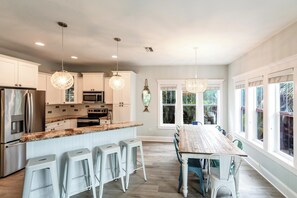 Fridge, microwave, oven, stovetop - Sand Of Times-Beautiful 6 bedrooms with private pool/spa with a water slide (Holmes Beach)