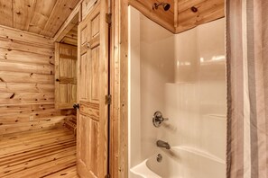 Shower, towels - Cinema Falls - Great Location! - Convenient to Everything! (Pigeon Forge)
