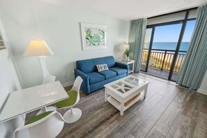 TV, offices - Renovated 1BR Ocean Front,Great Views Heated Pools (North Myrtle Beach)