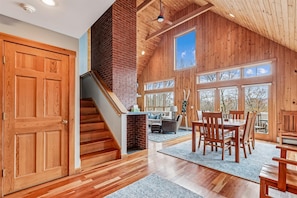 Interior - Treetops: 4 br, woodstove, a/c, deck & views, firepit, garage, great location! (Stowe)
