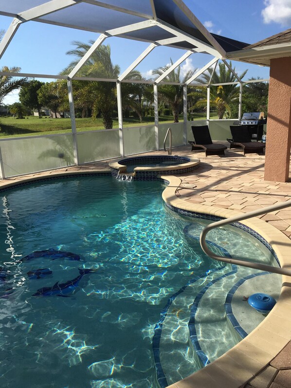 Outdoor pool, a heated pool