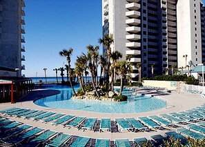 Pool - GULF FRONT CONDOMINIUM!! ROOMY ENOUGH FOR 4! (Panama City Beach)