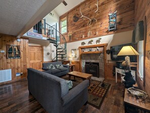 TV, fireplace, DVD player
