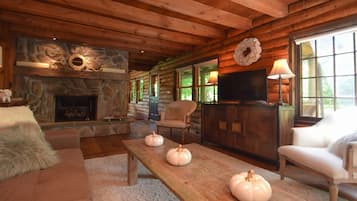 Télévision, cheminée