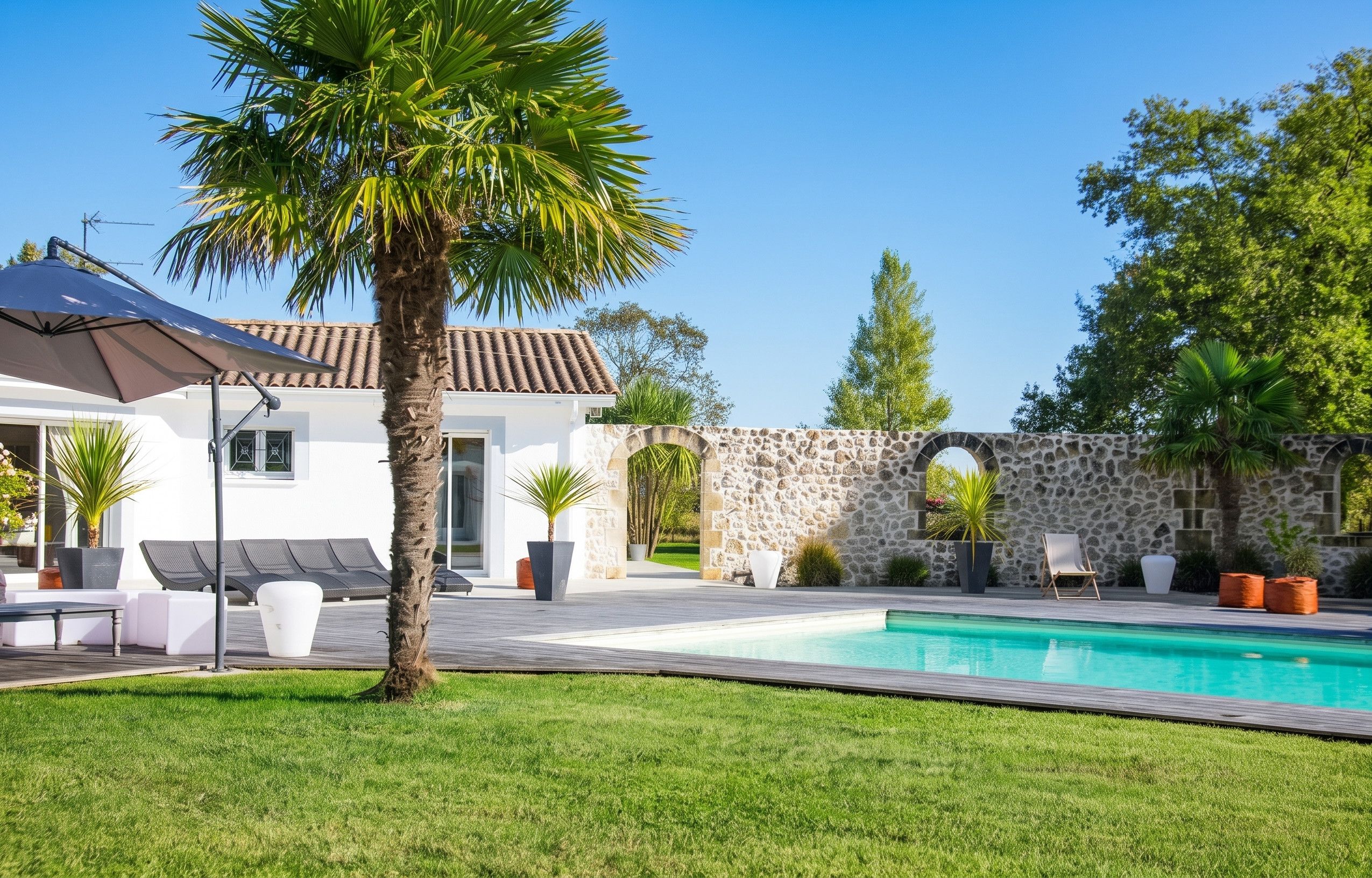Vue sur piscine
