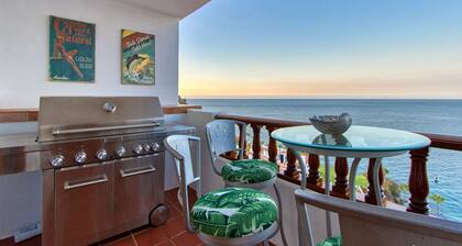 Wunderschöne Villa, keine Treppen, Panoramablick auf den Ozean, privater Balkon, FP