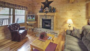 TV, fireplace, DVD player
