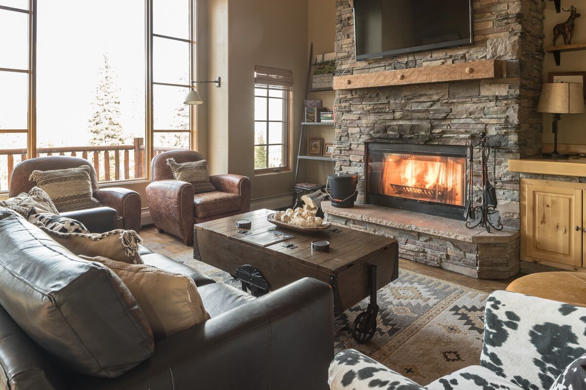 Télévision, cheminée, lecteur de DVD