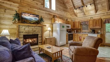 TV, fireplace, DVD player