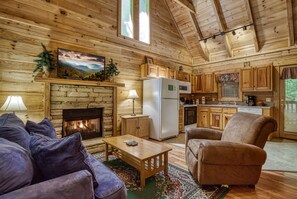 TV, fireplace, DVD player