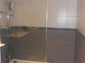 Sèche-cheveux, serviettes fournies, savon, papier toilette