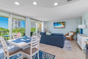 TV, DVD player, books