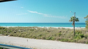 Beach nearby, sun loungers