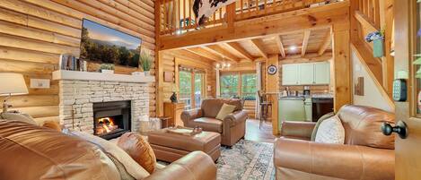 Smart TV, lareira, console de videogame