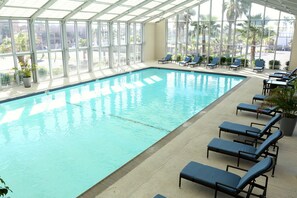 Indoor pool, a heated pool