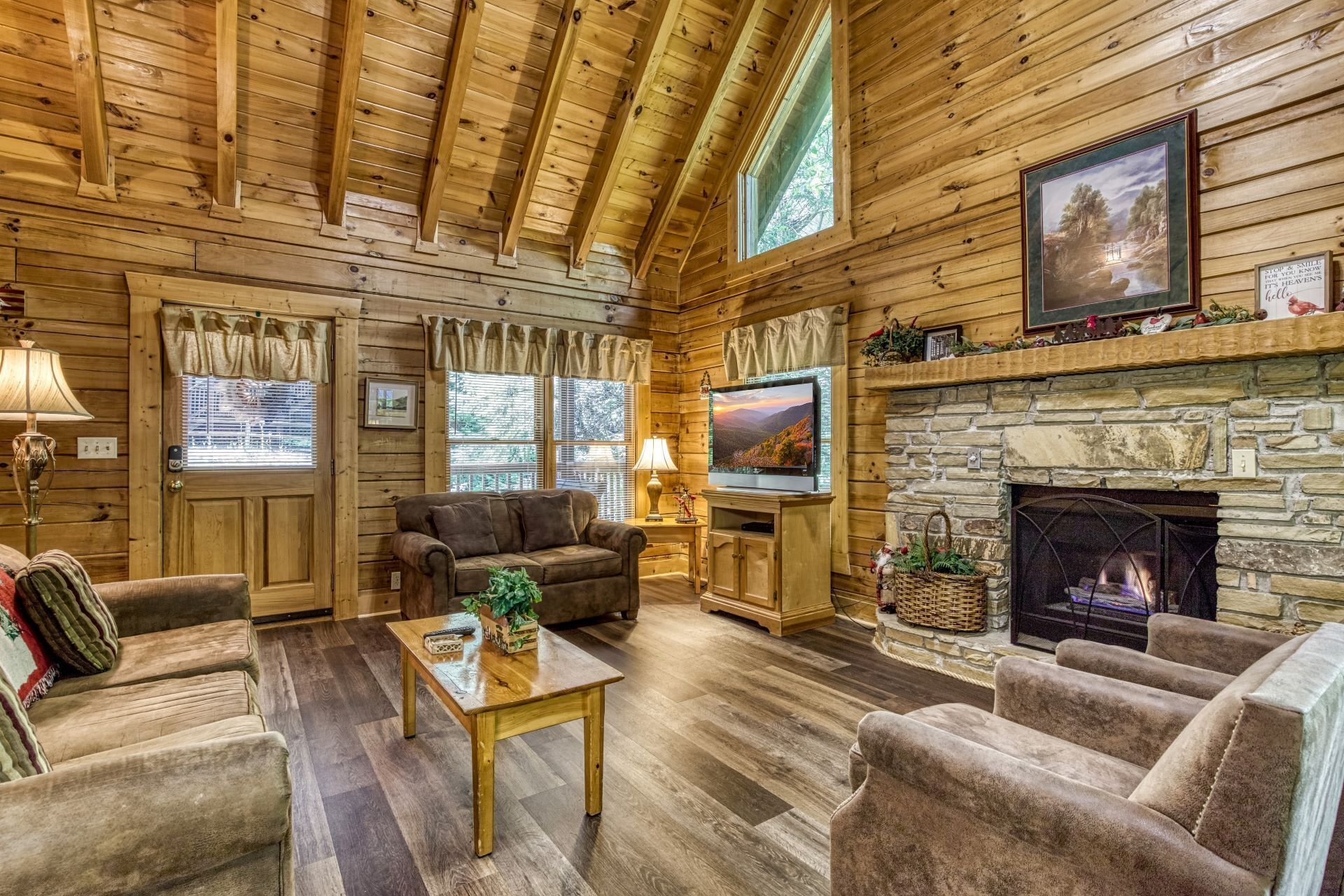 TV, fireplace, DVD player