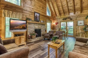 TV, fireplace, DVD player