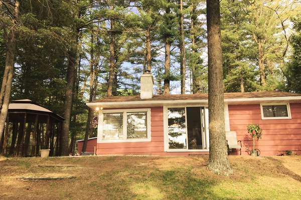 Main cabin and outdoor eating area