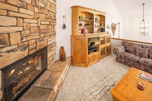 TV, fireplace, DVD player