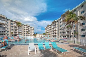 Pool - Dreamy Island Getaway for Two! 1B/1B Beachfront Vacation Condo at Leonardo Arms With Fantastic Views! (Fort Myers Beach)