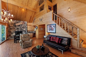 TV, fireplace, DVD player