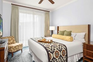 2 bedrooms, premium bedding, iron/ironing board, travel crib