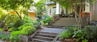 Vue sur le jardin Hideway dans le quartier Irvington