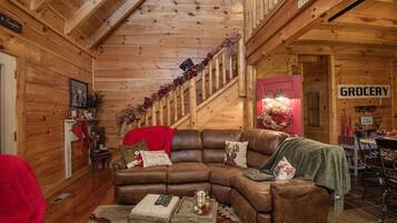 Fernseher, Kamin, DVD-Player, Stereoanlage