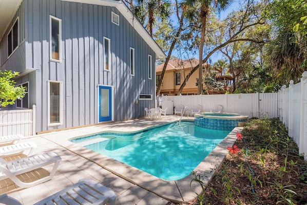 A heated pool