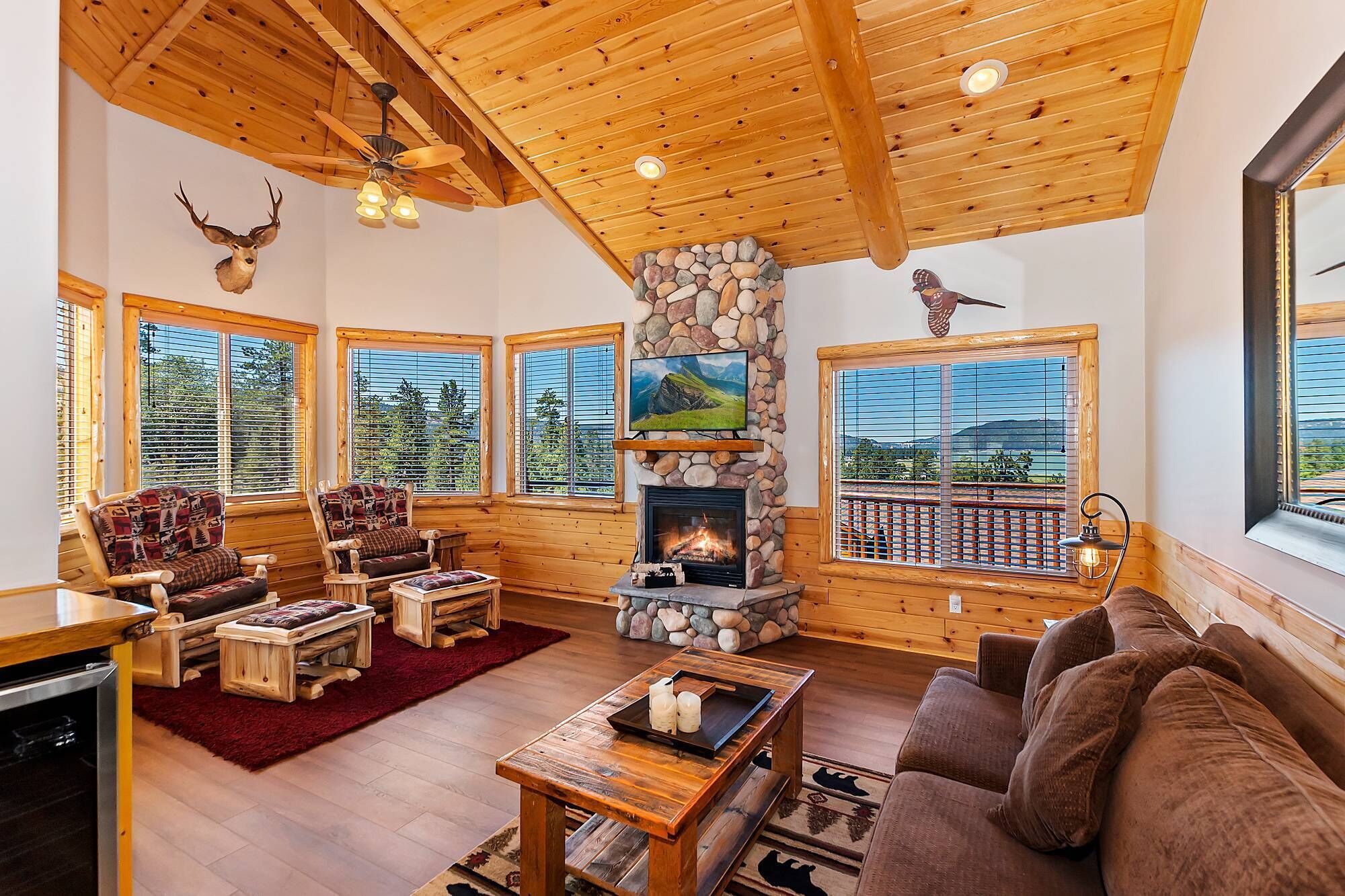 TV, fireplace, DVD player, table football