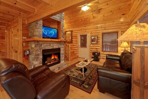 TV, fireplace, DVD player