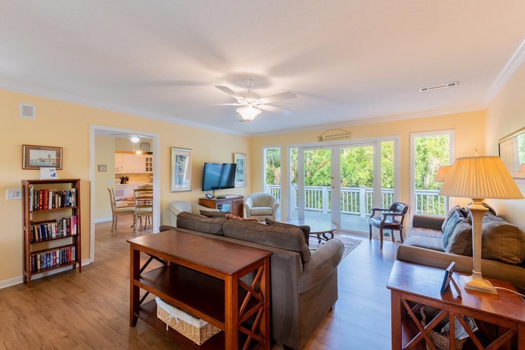 TV, DVD player, ping pong, video library