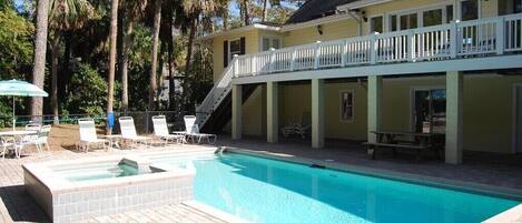 A heated pool