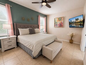 4 bedrooms, iron/ironing board, free WiFi, bed sheets