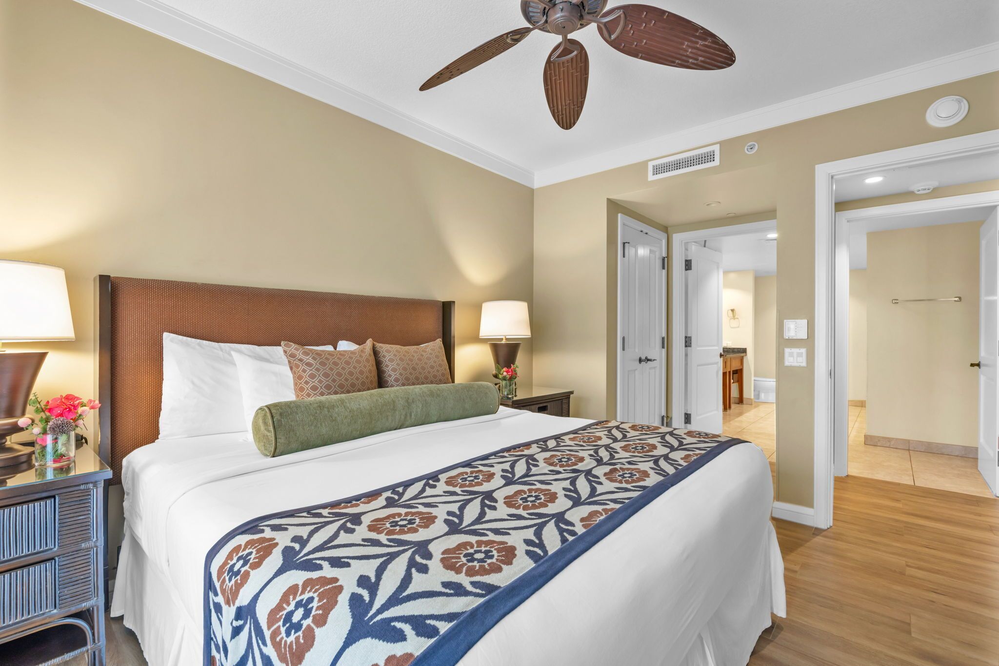 2 bedrooms, premium bedding, memory-foam beds, iron/ironing board