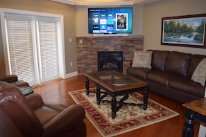 TV, fireplace, DVD player