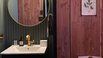 Douche, serviettes fournies, savon, papier toilette