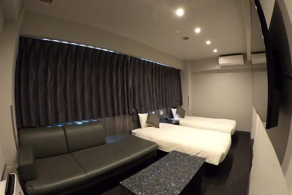 Desk, blackout curtains, iron/ironing board, free WiFi
